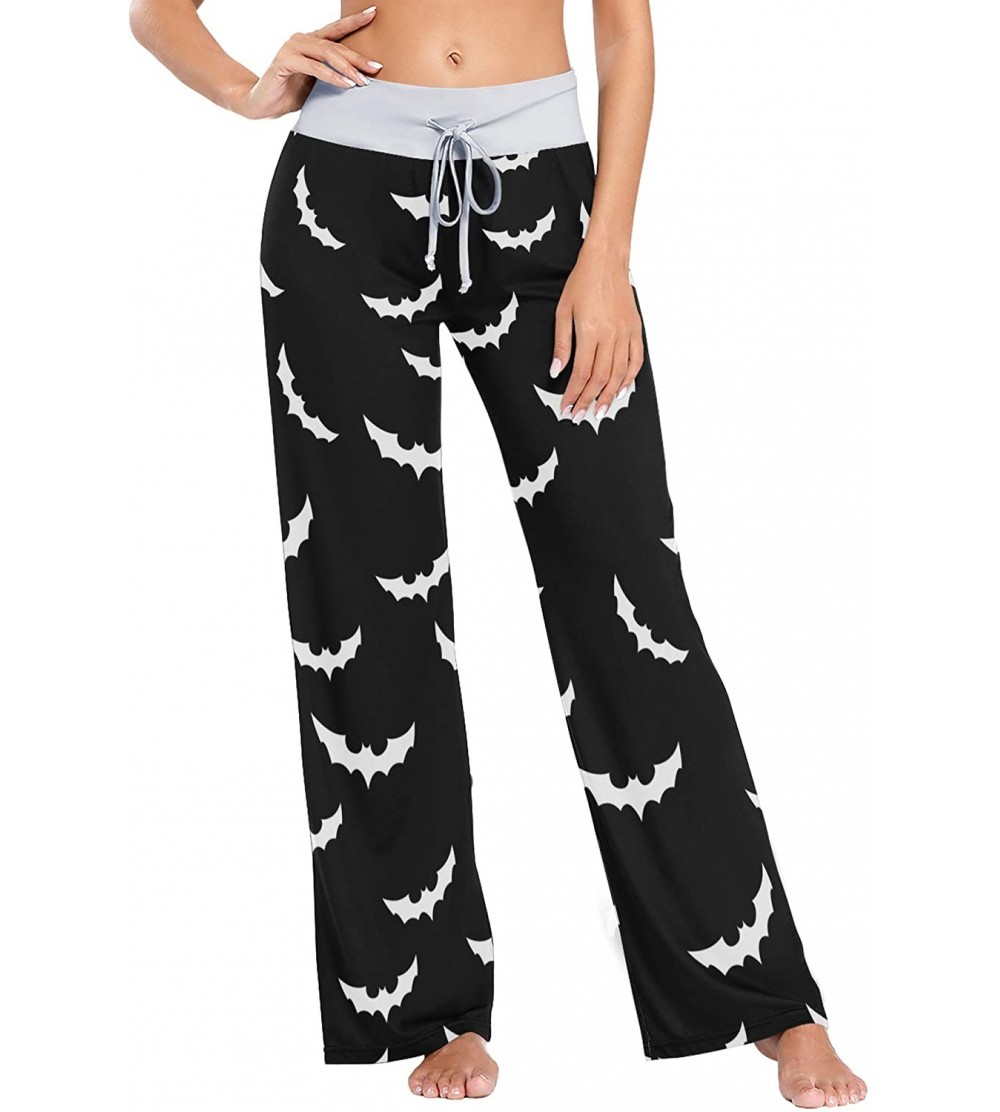 Bottoms Women's Comfy Casual Lounge Pants Drawstring Palazzo Wide Leg Pajama Pants - Color 9 - CB197URWM29 $26.03