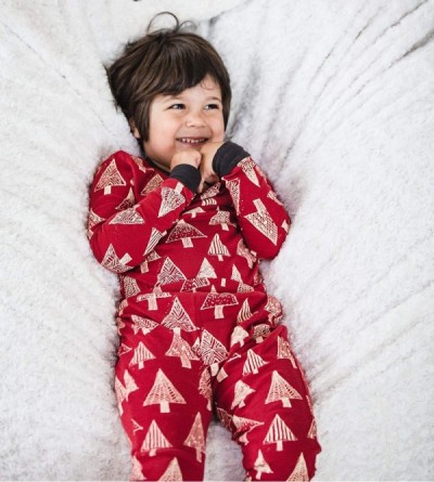 Sets Womens Family Jammies- Holiday Matching Pajamas- 100% Organic Cotton Pjs - Festive Forest - CL18QTW9IW6 $43.77