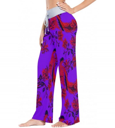 Bottoms Women's Fashion Yoga Pants Palazzo Casual Print Wide Leg Lounge Pants Comfy Casual Drawstring Long Pajama Pants - Wat...