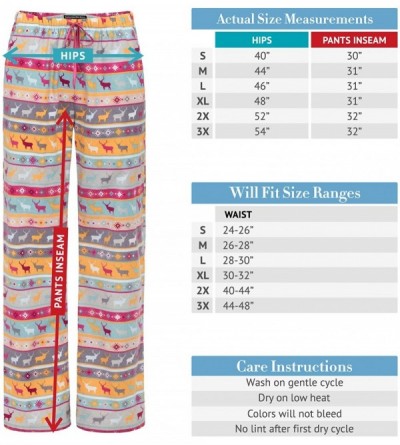 Bottoms Women's Flannel Pajama Pants- Long Cotton Pj Bottoms - Teal and Brown Plaid - CE18UW96GE2 $16.93