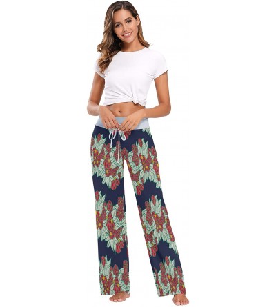 Bottoms Womens Pajama Lounge Pants Seamless Flower Floral Background Wide Leg Casual Palazzo Pj Sleep Pants Laides 3d Print 1...