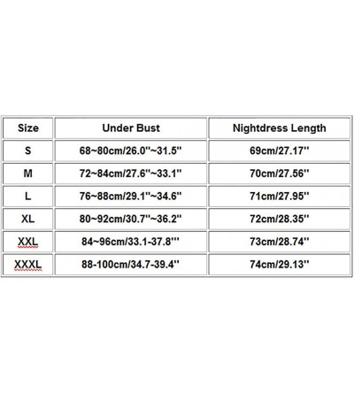 Nightgowns & Sleepshirts Women Chemise Satin Silk Teddy Sleepwear Sexy Pajamas Nightgown Full Slips Lace Dress - White - CE19...