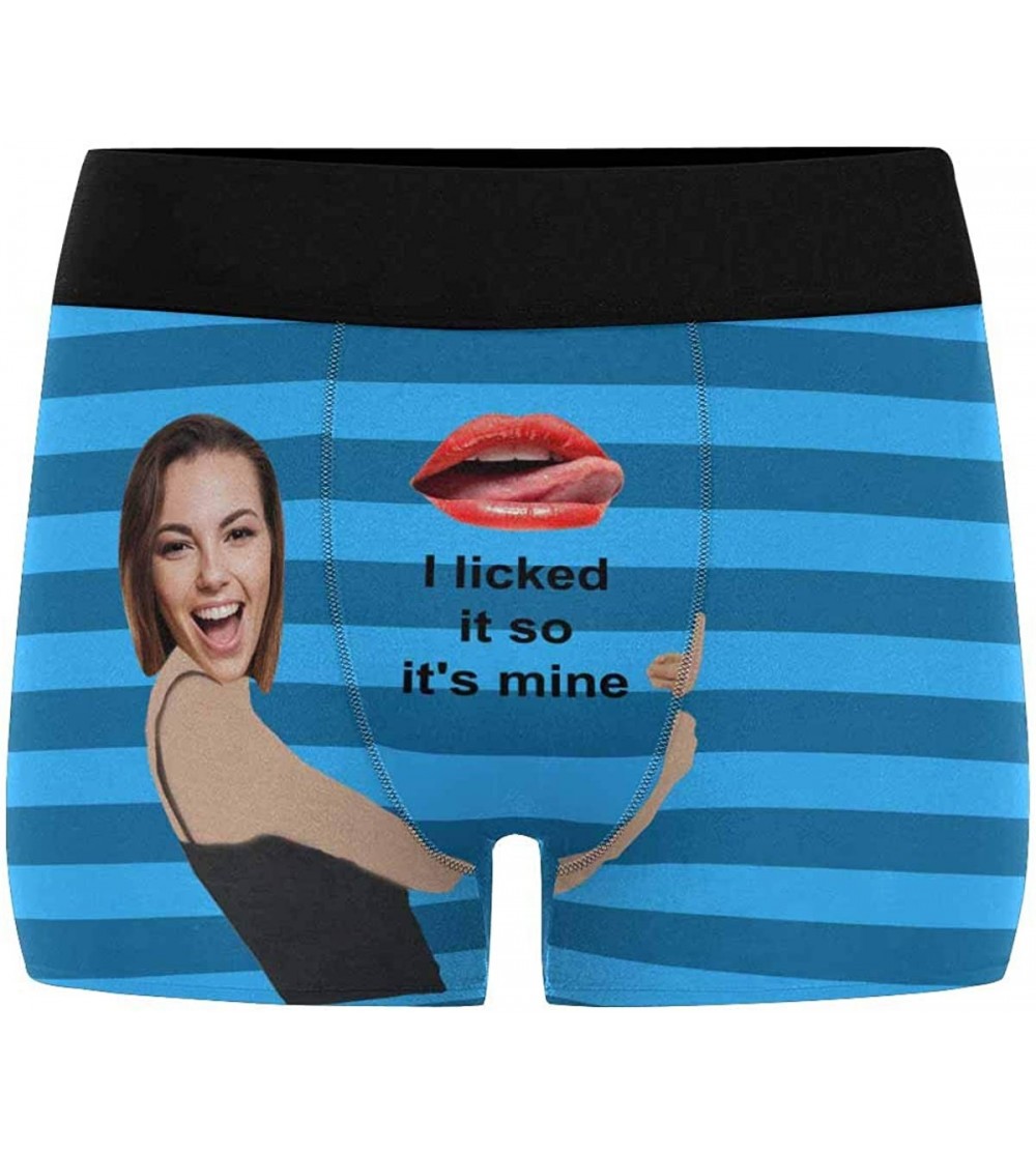 Briefs Custom Men's Boxer Briefs with Funny Photo Face- Personalized Novelty Underwear Hug I Iicked It So It's Mine All Gray ...