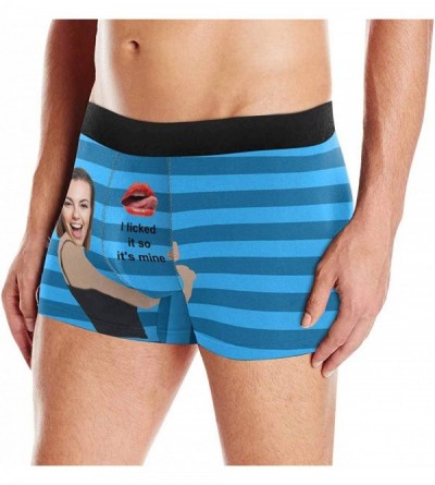 Briefs Custom Men's Boxer Briefs with Funny Photo Face- Personalized Novelty Underwear Hug I Iicked It So It's Mine All Gray ...