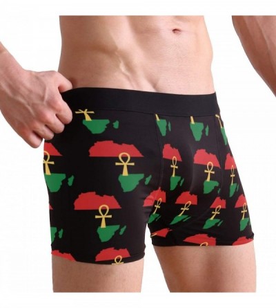 Boxer Briefs Mens Boxer Briefs Underwear Breathable Pouch Soft Underwear - Ankh African Colored - CF18ARI2XRO $19.55