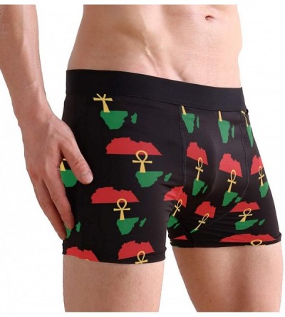 Boxer Briefs Mens Boxer Briefs Underwear Breathable Pouch Soft Underwear - Ankh African Colored - CF18ARI2XRO $19.55