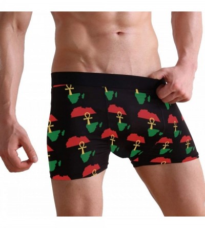 Boxer Briefs Mens Boxer Briefs Underwear Breathable Pouch Soft Underwear - Ankh African Colored - CF18ARI2XRO $19.55