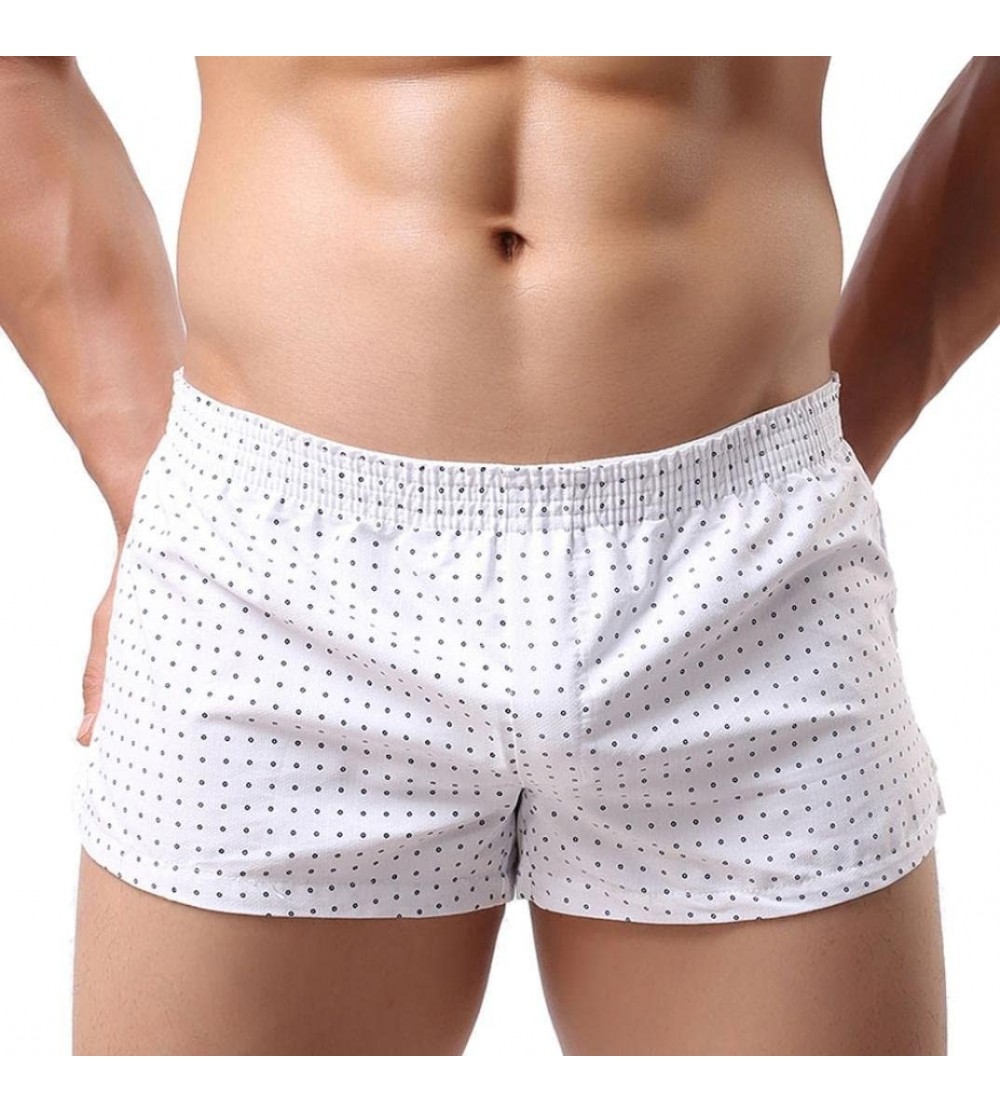 Boxers Men Shorts Underwear Underpant Sport Home Pants Breathe Casual Pants - White - CY12N1RL0S8 $8.56