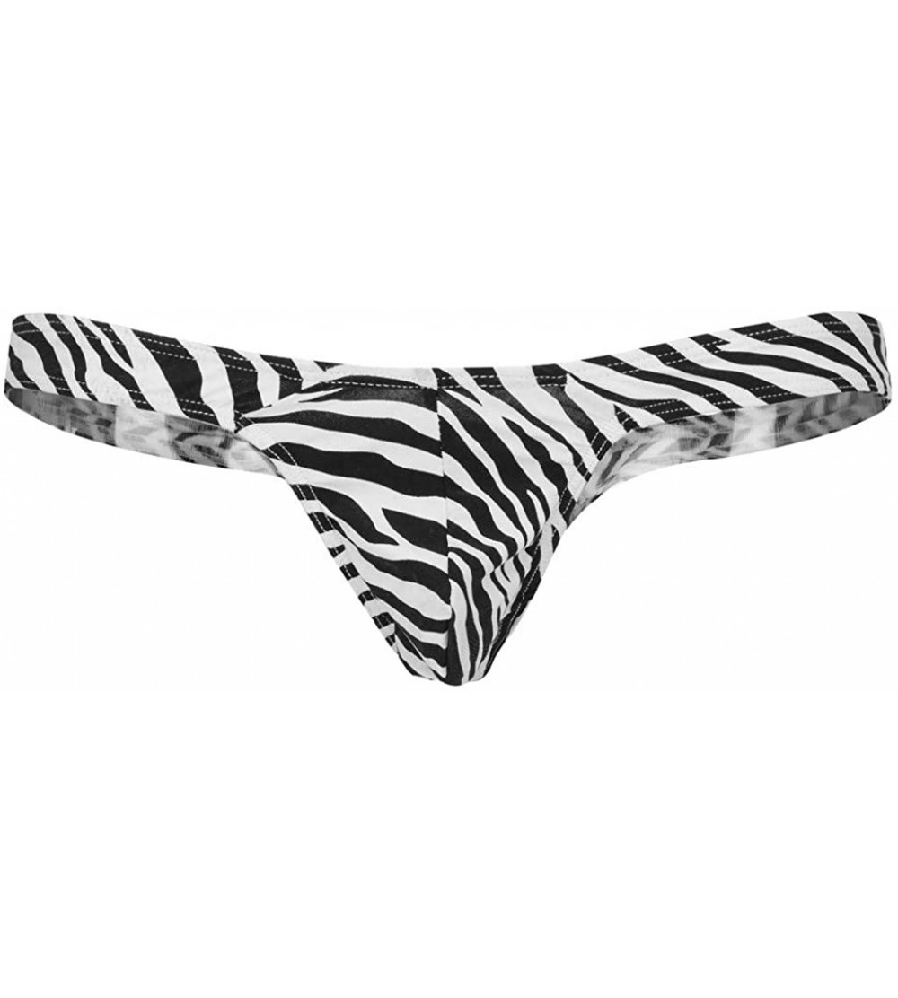 G-Strings & Thongs Men's Thong Sexy Low Rise Camouflage Solid Print Thong G-String Underpants Underwear - C - CO194GMGUGN $8.19