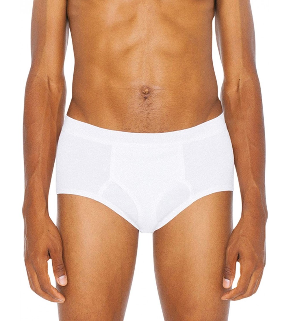 Briefs Men's Baby Rib Brief - White - CB18XT3M84L $9.87