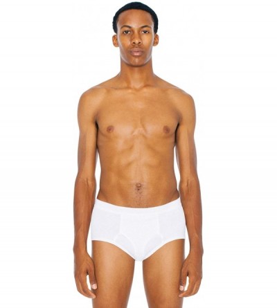 Briefs Men's Baby Rib Brief - White - CB18XT3M84L $9.87