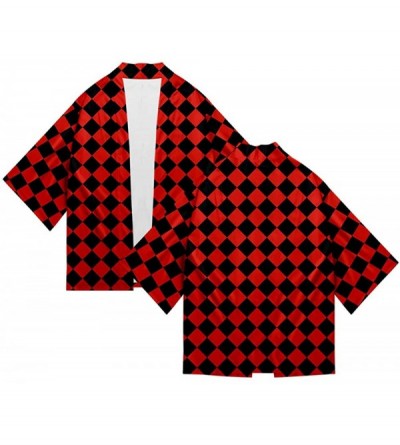 Robes Men's Kimono Cardigan Front Open Casual Breathable Loose Anime Anime Kimetsu no Yaiba Lightweight Top - Color 01 - CX18...