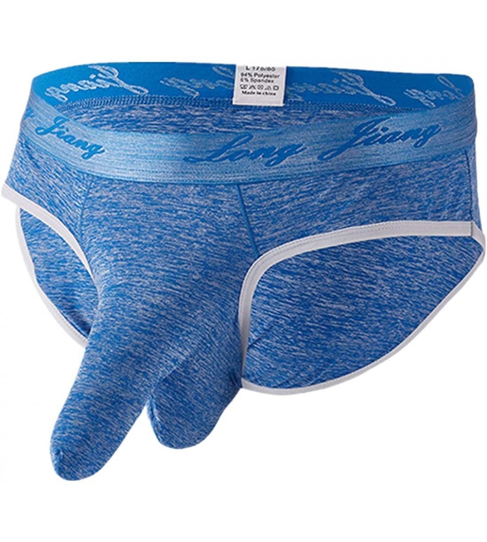 Briefs Mens Underpants Mens Soft Briefs Comfy Knickers Shorts Sexy Underwear - Blue - CC18GG7QCT5 $8.69