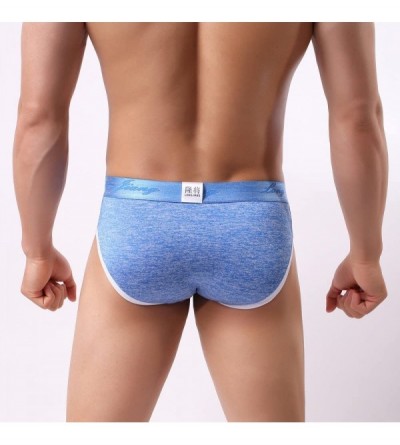 Briefs Mens Underpants Mens Soft Briefs Comfy Knickers Shorts Sexy Underwear - Blue - CC18GG7QCT5 $8.69