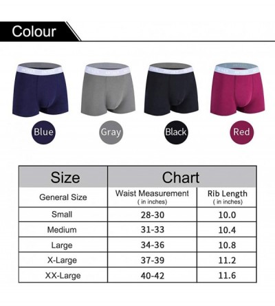 Trunks Mens Underwear Trunks Cotton-(7or4)-Pack Breathable Men Trunks Underwear-Short Leg-No Fly - Multicolored 7-pack - CS18...