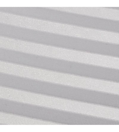 G-Strings & Thongs Men's Bordered Mesh Striped Thong Underwear - White - CJ125JWQF5T $8.32