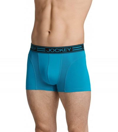 Trunks Men's Underwear Sport Cooling Mesh Performance Trunk - Turf Green - CA119NB4WAH $10.51