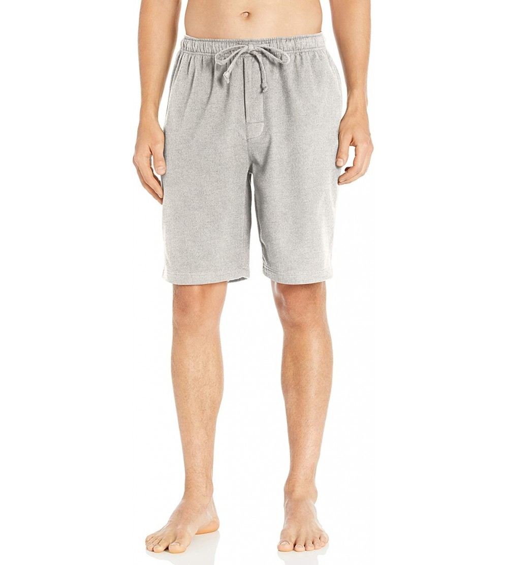 Sleep Bottoms Men's Flannel Pajama Short - Heather Grey - CU18SGMHT79 $13.02