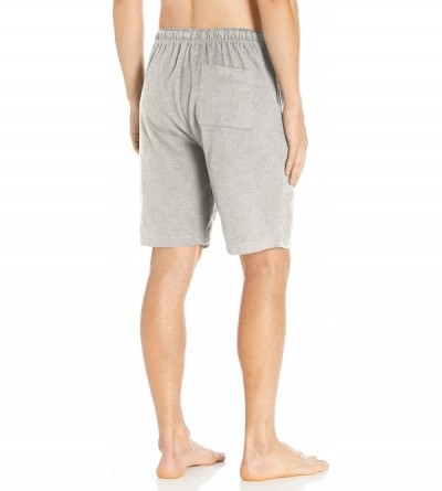 Sleep Bottoms Men's Flannel Pajama Short - Heather Grey - CU18SGMHT79 $13.02