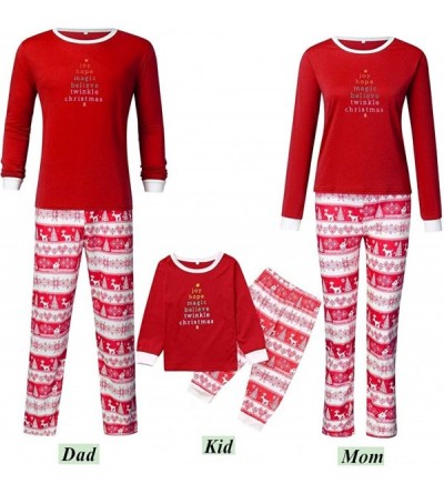 Sleep Sets Family Pajamas Matching Sets - Matching Christmas PJs for Family - Toddler Set - Red - CT18ZYMHD29 $14.86