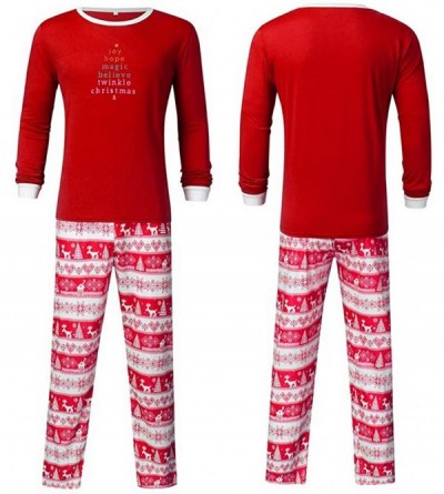 Sleep Sets Family Pajamas Matching Sets - Matching Christmas PJs for Family - Toddler Set - Red - CT18ZYMHD29 $14.86