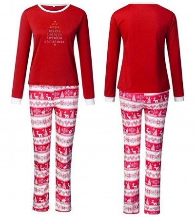 Sleep Sets Family Pajamas Matching Sets - Matching Christmas PJs for Family - Toddler Set - Red - CT18ZYMHD29 $14.86