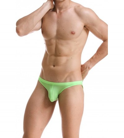 Briefs Men's Sexy Low Rise Breathable Briefs Underwear - Green - CH12JKR0S9X $11.87