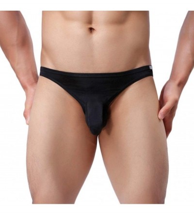 G-Strings & Thongs Bulge Pouch Hipster for Men-Sexy Elephant Nose Bikini Ice Silk Briefs Low Rise Triangle Underwear Stretch ...