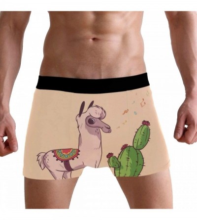 Boxer Briefs Song of The Llama Men's Sexy Boxer Briefs Stretch Bulge Pouch Underpants Underwear - Song of the Llama - C718LGA...