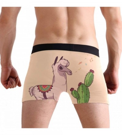 Boxer Briefs Song of The Llama Men's Sexy Boxer Briefs Stretch Bulge Pouch Underpants Underwear - Song of the Llama - C718LGA...