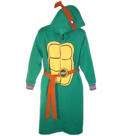 Robes Teenage Mutant Ninja Turtles Hooded Robe- L/XL- Green - CD11UFU7PTB $41.28