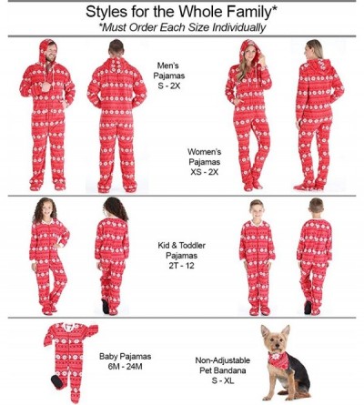 Sleep Sets Family Matching Christmas Onesies Fleece Hooded Footed Pajamas - Infants-red Snowflake - CD18QEUHEW5 $14.51