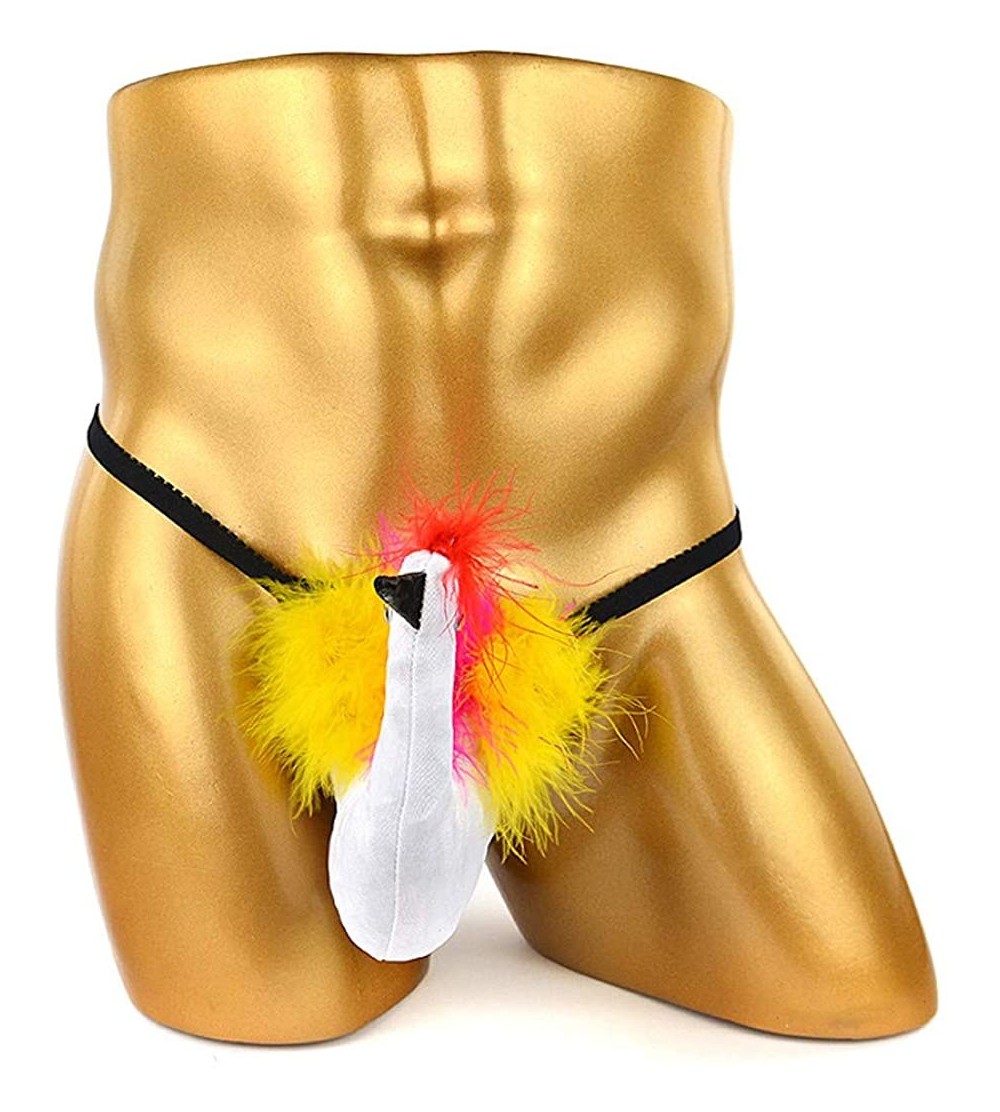 9 Color Sexy PU Leather Men's Pouch Underwear Elephant Trunk Thong T-back