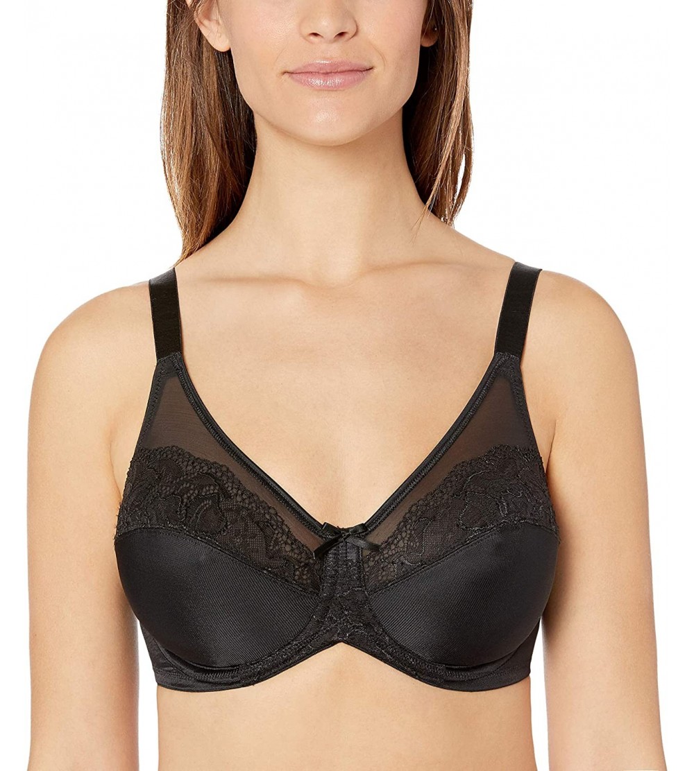 Bras Women's Ultimate Smoothing Minimizer Underwire Bra Bra - Black - CZ18OY9NI96 $18.66