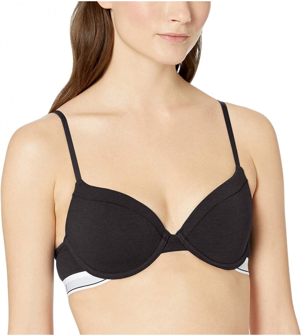 Bras Women's Underwire T-Shirt Bra - Black - CM12NRLIYF9 $30.43