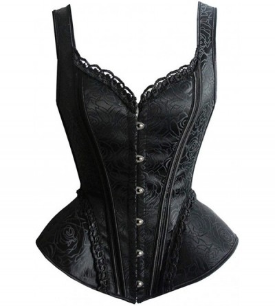 Bustiers & Corsets Retro Corset Steampunk Floral Boned Corsets Tops Women Lace Strap Slim Bustiers Gothic Lace Up Corselet - ...