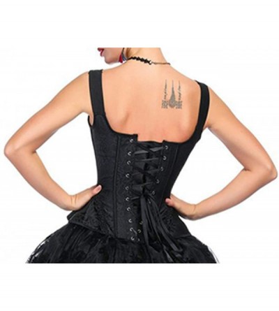 Bustiers & Corsets Retro Corset Steampunk Floral Boned Corsets Tops Women Lace Strap Slim Bustiers Gothic Lace Up Corselet - ...