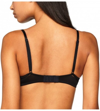 Bras Women's Nightshade Fling Plunge Bra - Semi Sheer Ladies Sexy Lingerie - Black - CH189XR7LXI $15.82