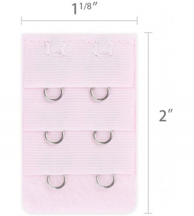 Accessories 5 Pcs 2 Hooks Bra Extender Strap Extention Pale Pink Beige White for Ladies - CB11F1GX4C1 $8.44