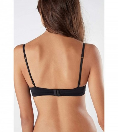 Bras Womens Tiziana Microfiber Triangle Bra - Black - 019 - Black - C717XSTG6CA $27.86