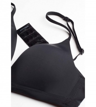 Bras Womens Tiziana Microfiber Triangle Bra - Black - 019 - Black - C717XSTG6CA $27.86