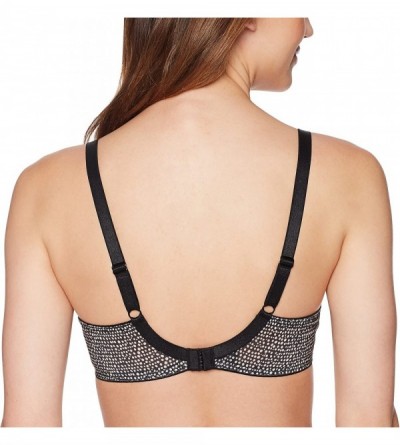 Bras Women's Summer Haze Foam Padded Underwire Half Cup Bra Bra - Black - CZ180IHC837 $22.41